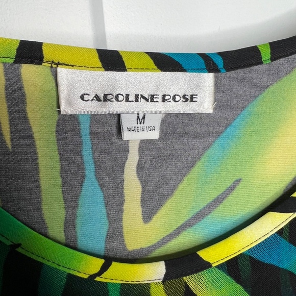 Caroline Rose Colorful Animal Print Sheer Poncho Tank Combo Women’s Size Medium - Picture 3 of 6